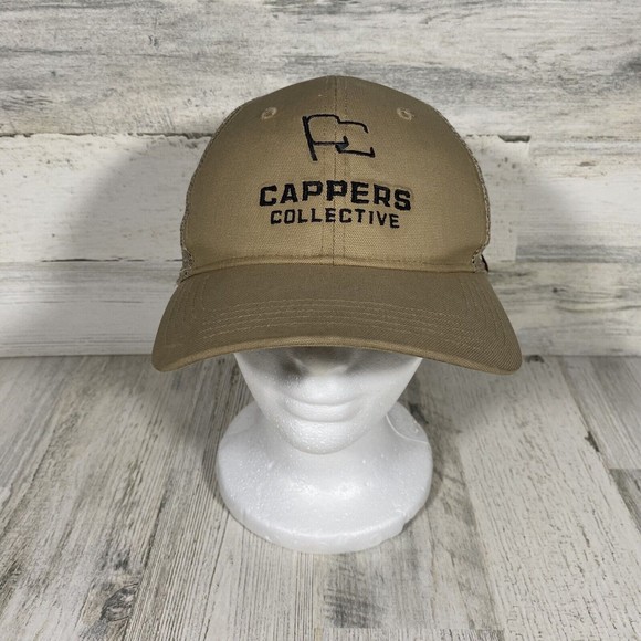 Carhartt Trucker Hat Adult Tan Force Sweatband Cappers Collective Mesh Snap Back - Picture 2 of 6
